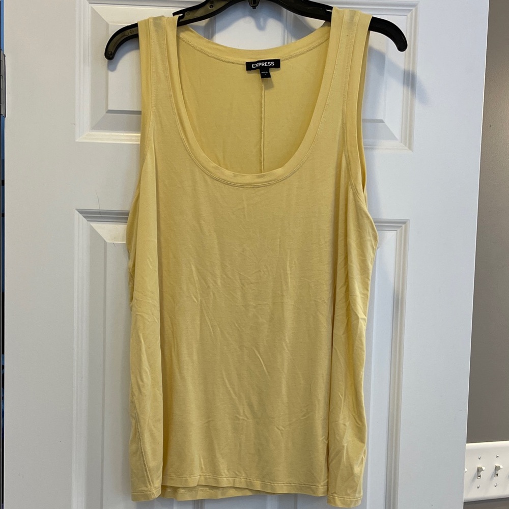 Express Light Yellow Women's Tank Top